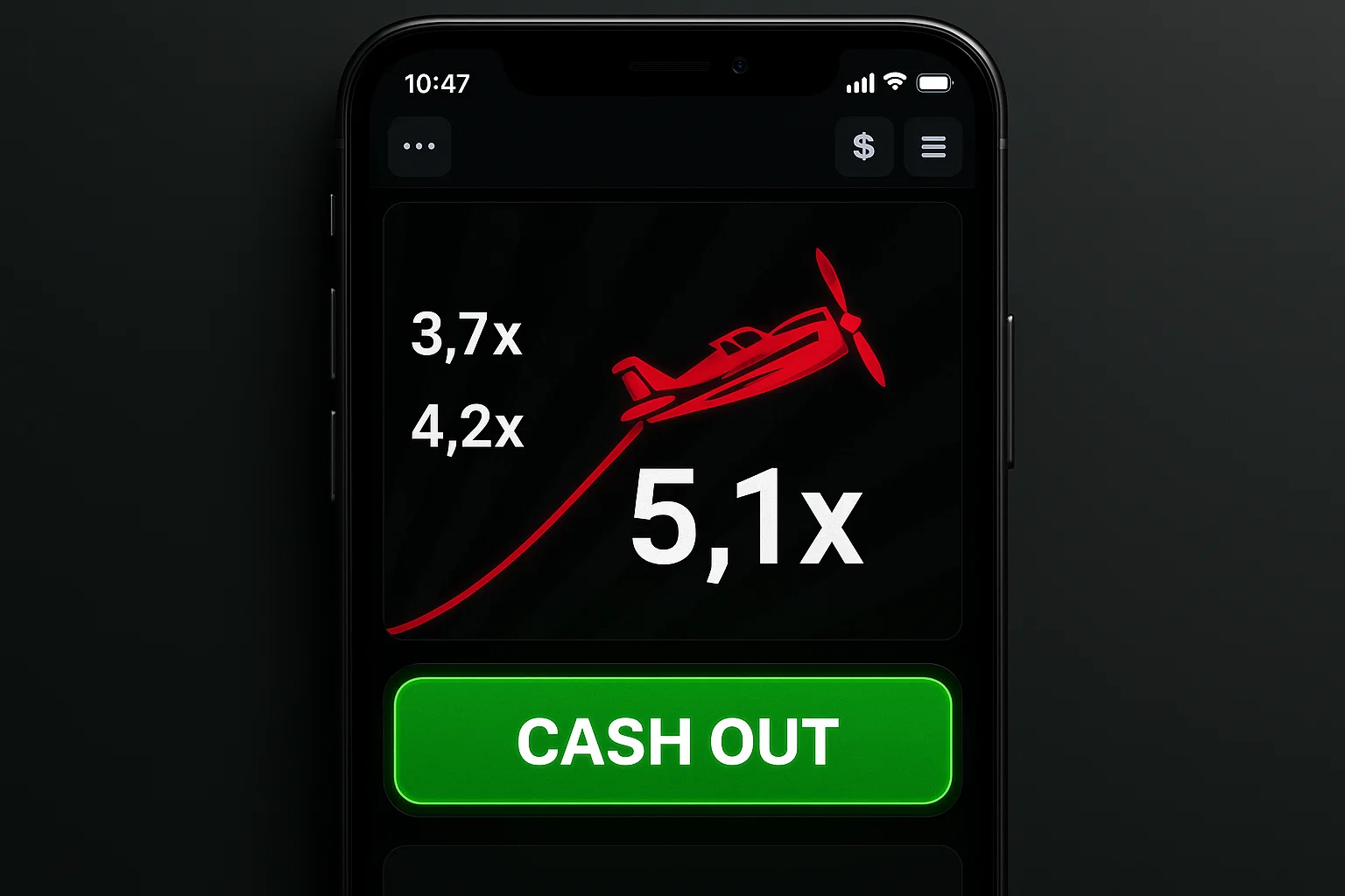 Aviator game statistics and player dashboard showing recent rounds